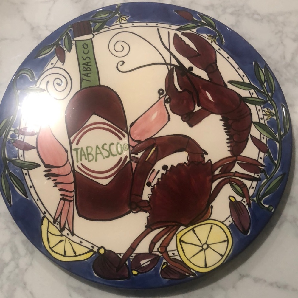 Tika Home ETC. crab/Tabasco platter NWT